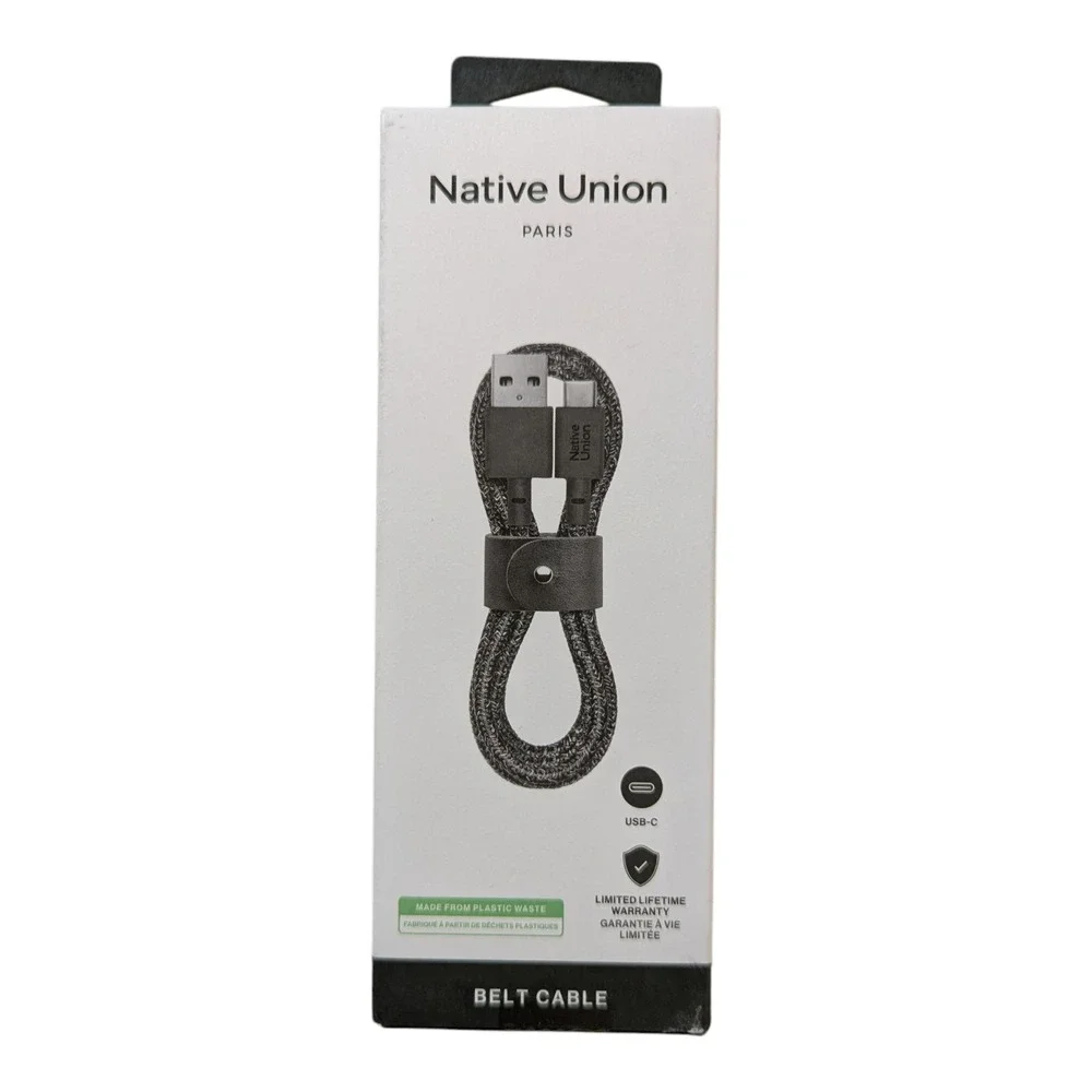 V4-Poly Native Union Belt Cable 4' USB-C to USB-A Cable - Cosmos‎